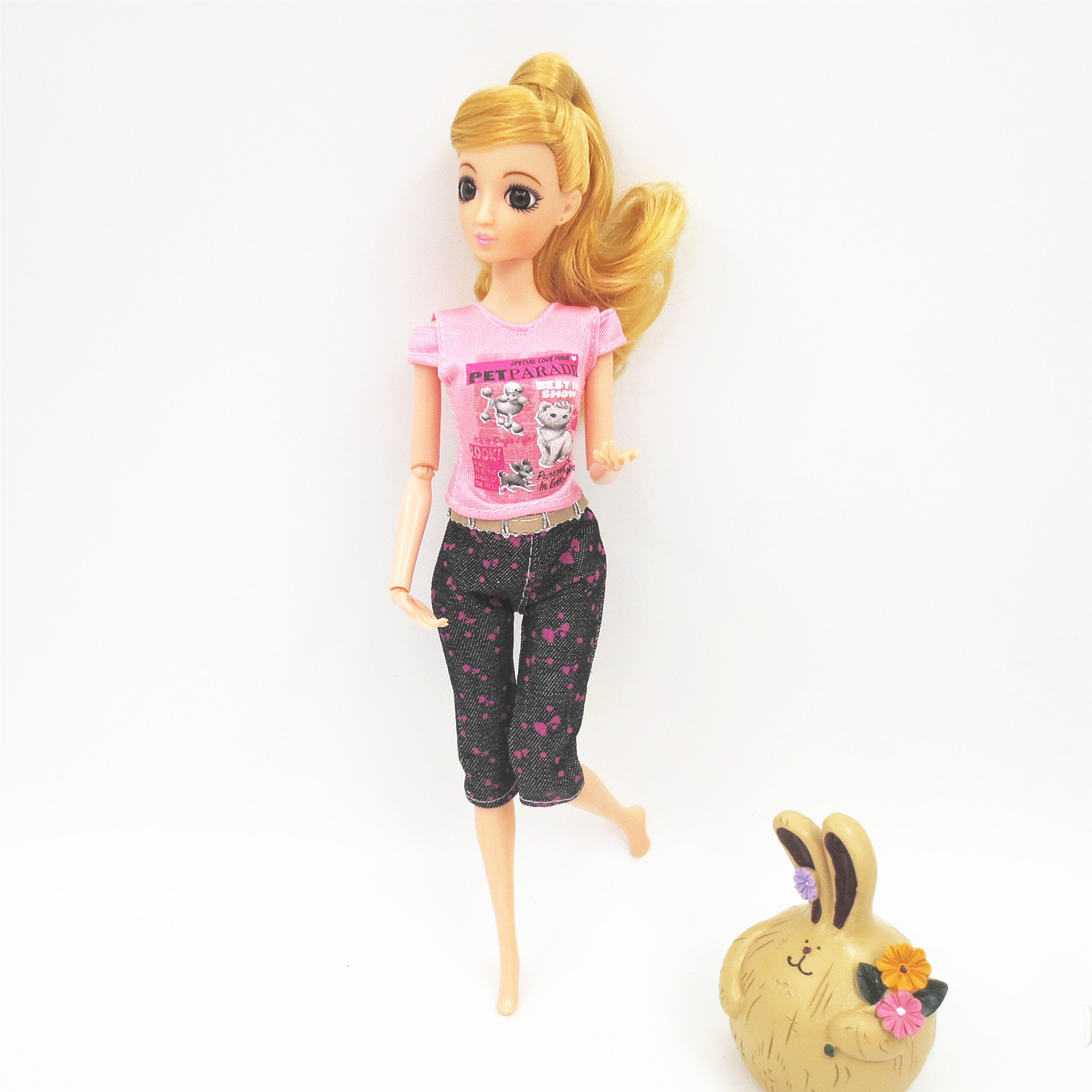 SZ-2001粉色上衣七分裤