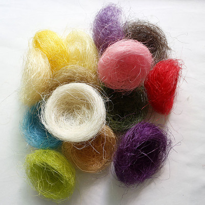 喜糖礼品盒彩色填充物鸡窝草麻丝拉菲草乱麻丝100克/包碎纸麻丝