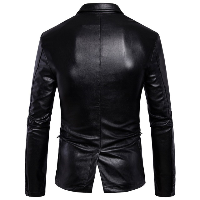 Spring and autumn new men’s leather clothes British men’s locomotive leather clothes
