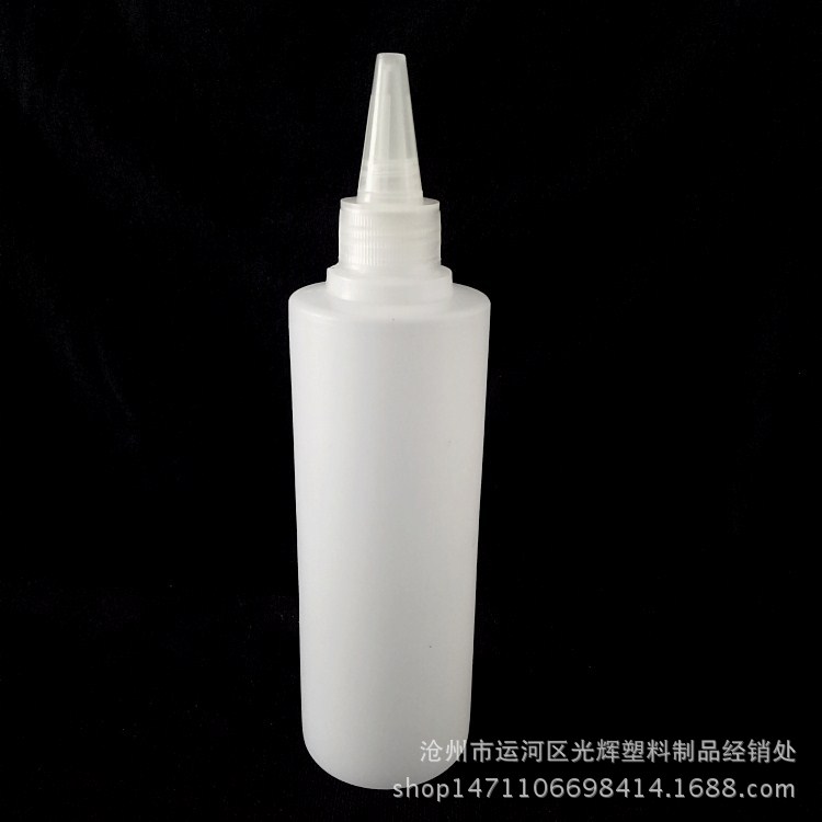 现货供应250ml尖嘴塑料瓶 染料瓶 化工瓶 滴油瓶  胶水瓶