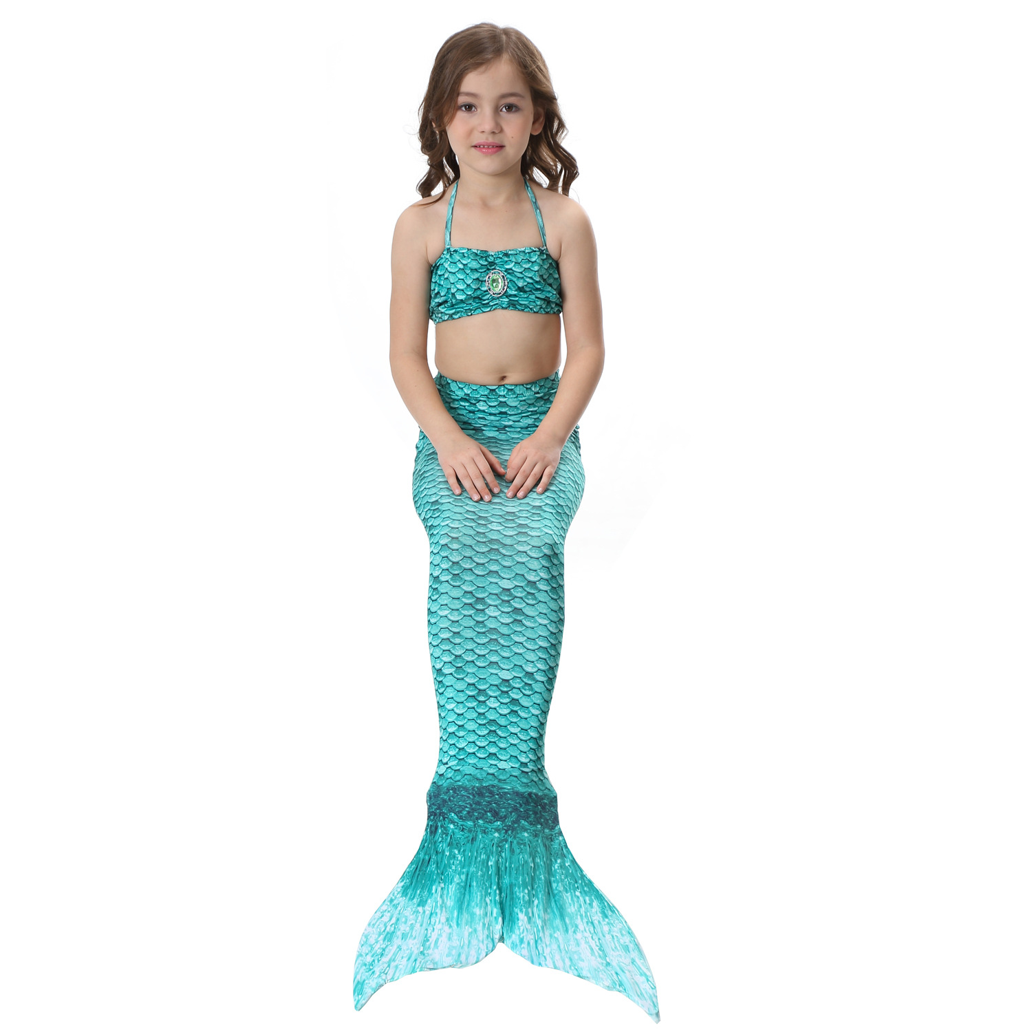 Girl's Fashion Mermaid Nylon Polyester Bikinis 2 Piece Set display picture 40