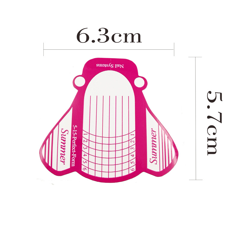 Titular de papel de uñas ensanchado titular de papel de mosca fototerapia uñas de cristal 100/500 piezas titular de papel de mariposa