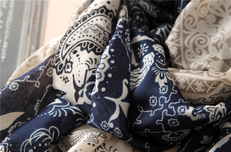 Femmes Rétro Style Classique Bloc De Couleur Satin Foulard display picture 11