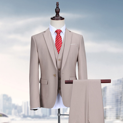 man 's suit suit man Three Autumn Korean Edition Self cultivation Groom The Groomsmen marry full dress suit Occupation formal wear