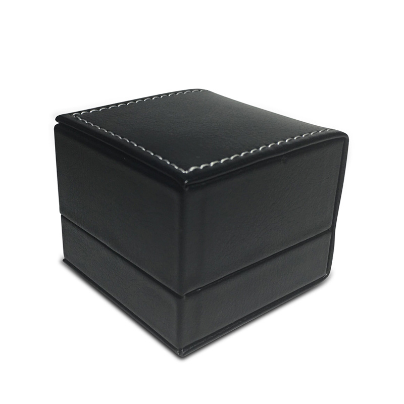 Franela Litchi grano de cuero regalo caja de joyería anillo COLLAR COLGANTE caja de embalaje de la joyería del oído