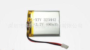 锂离子聚合物锂电池323442可充电电池小型供应400mah超薄3.7V