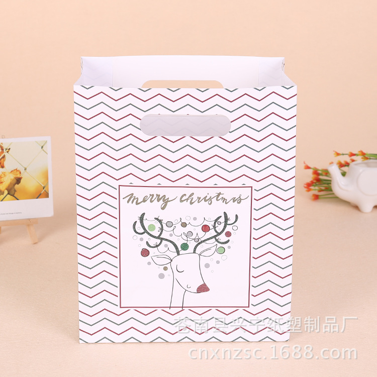 直供 方底打孔纸袋 创意LOGO手提纸袋 购物收纳袋 量大优惠