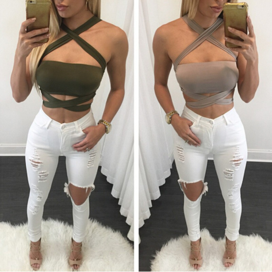 Damen-Bandeau-Top mit gekreuztem Ausschnitt, als Baselayer tragbar, sexy, rückenfrei_voghion.com