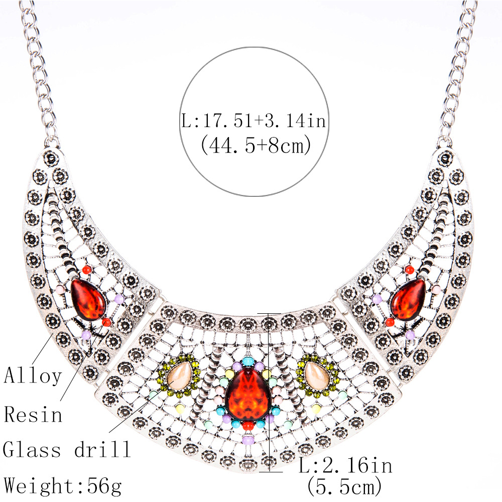 Exotic alloy plating necklace (color)NHJE0468-color