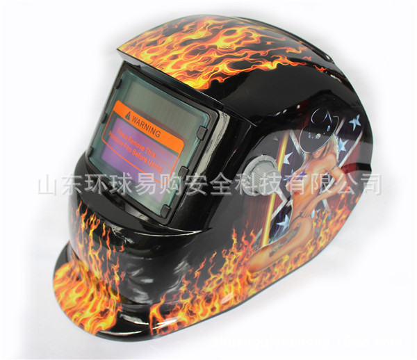 专业生产太阳能自动变光电焊氩弧焊焊接防护面罩美女|ru