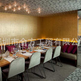 地中海风格西餐厅咖啡厅实木餐桌椅伊姆斯桌子图片深圳工厂量尺