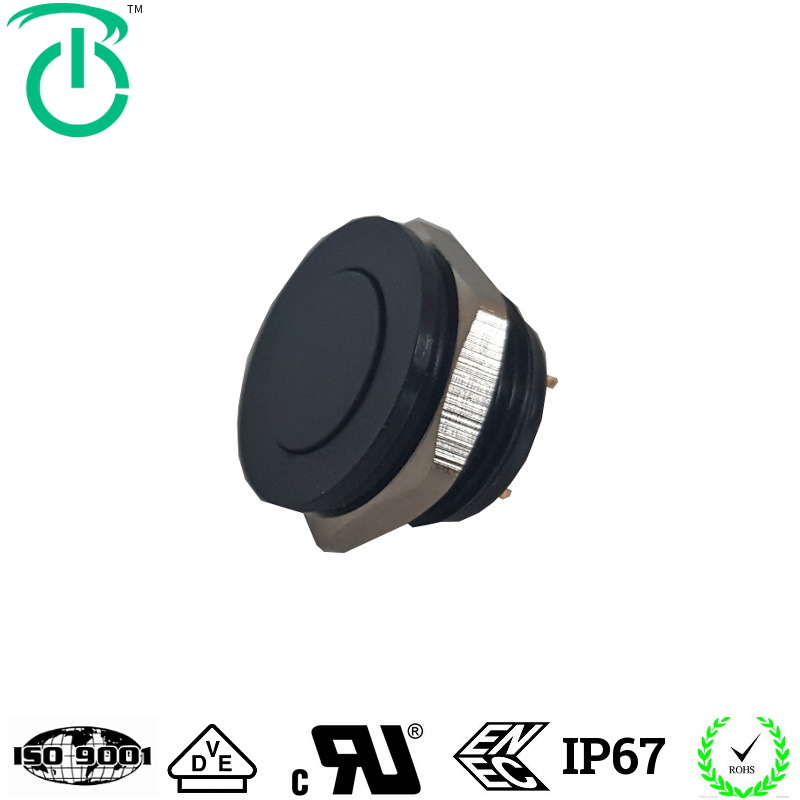 厂家生产小型金属按钮，直径10mm金属按钮，自锁带灯金属按钮