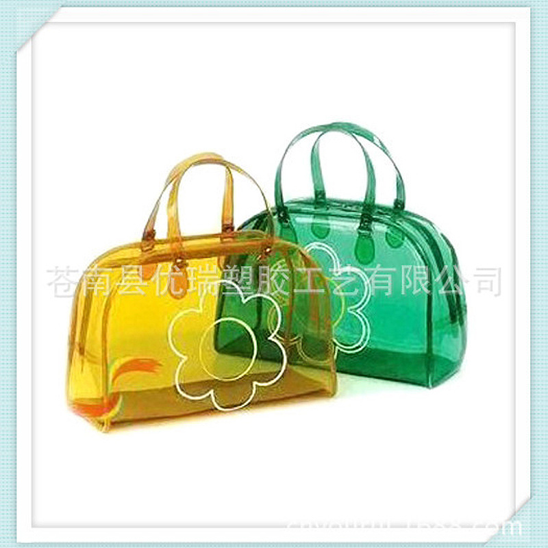 供应大量塑料pvc手提袋 pvc化妆袋 PVC促销包装袋