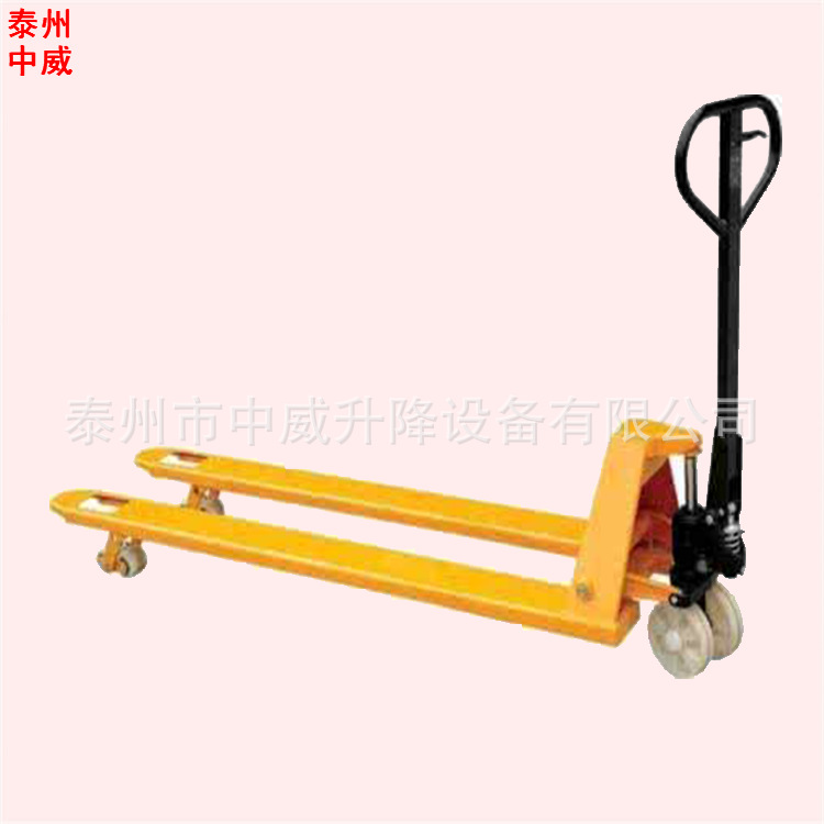 供应叉长2.5M手动搬运地牛 5吨液压手推车 货物运输手拉托盘车