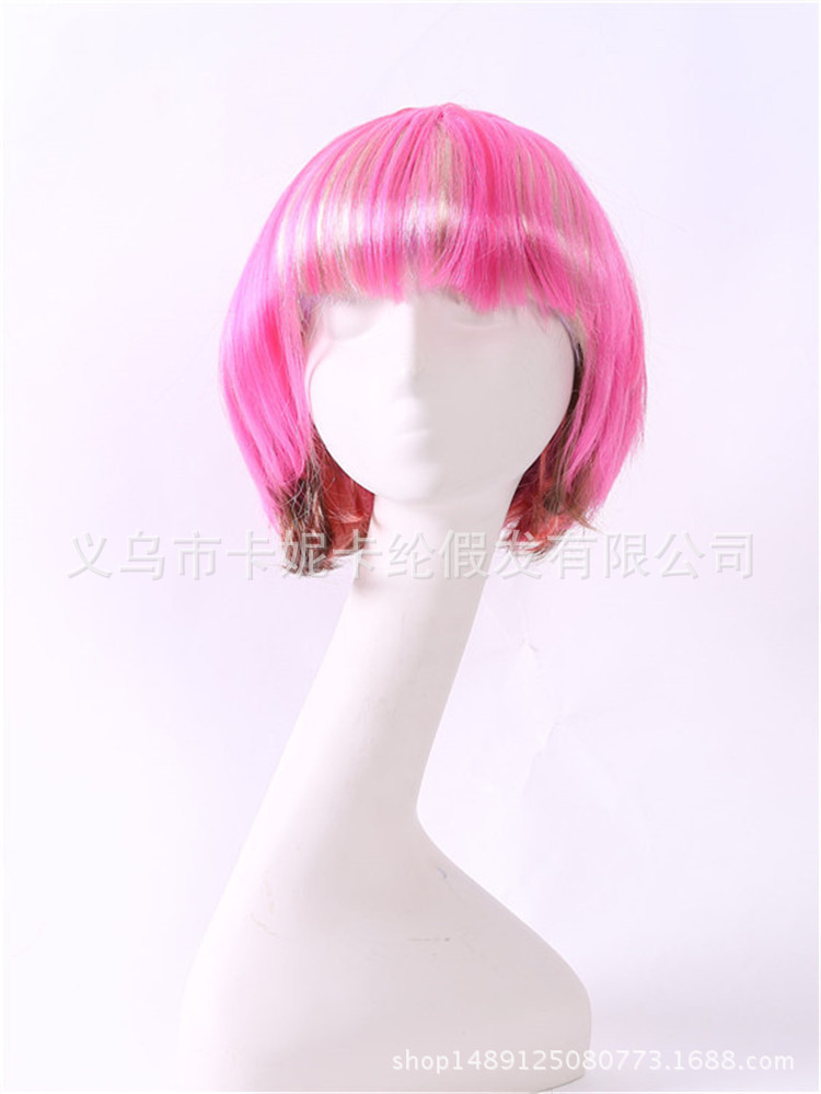 Estudiantes de escenario Bobo cabeza nueva moda fiesta fiesta damas peluca corta