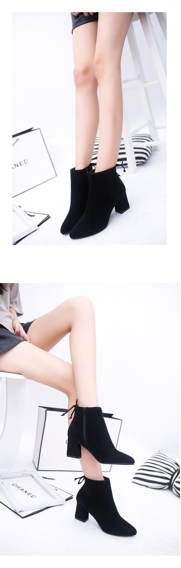 Bottes femme HALINFER  HAN LINGFEI en Daim - Ref 3354733 Image 22