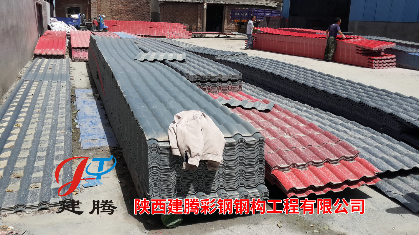 厂家供应 树脂瓦3.0mm厚 带网布 房顶隔热琉璃瓦平改坡装饰防腐瓦