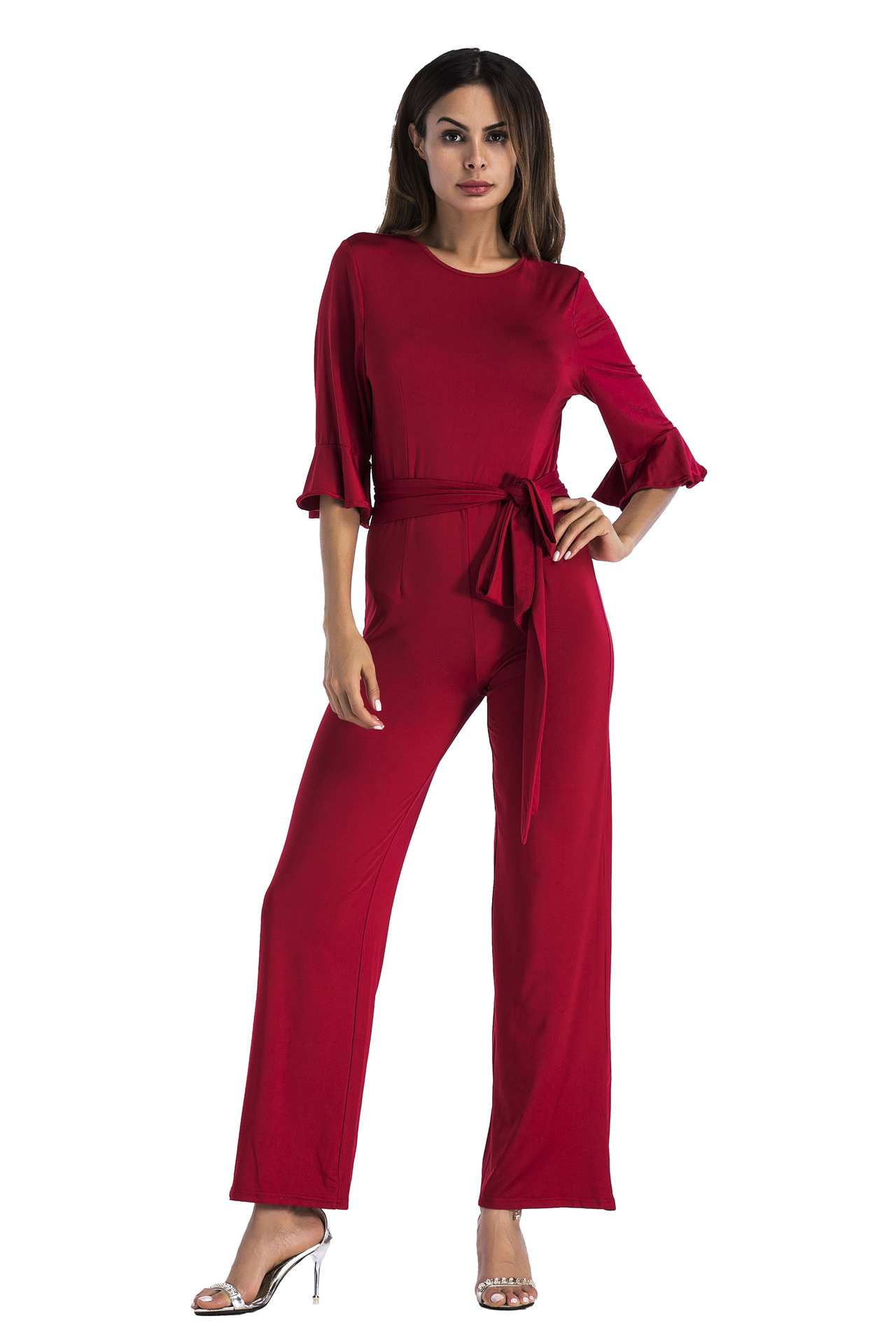 stretch wide-leg jumpsuit NSLM46374