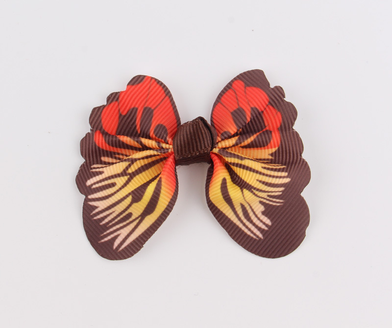 New  Children's Cute  Ribbon Color Butterfly Hairpin display picture 7