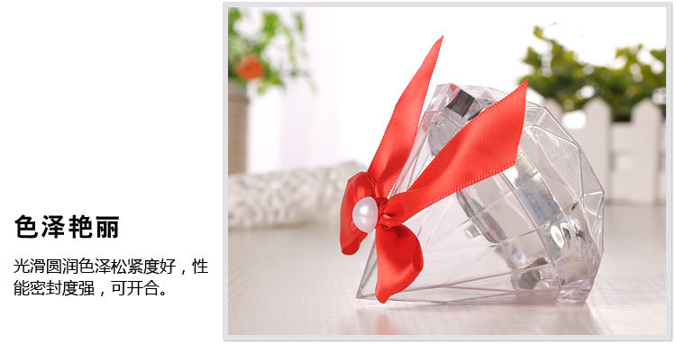婚庆产品欧式婚庆用品创意钻石喜糖盒手工蝴蝶结透明糖盒子个性新娘糖果盒详情图9