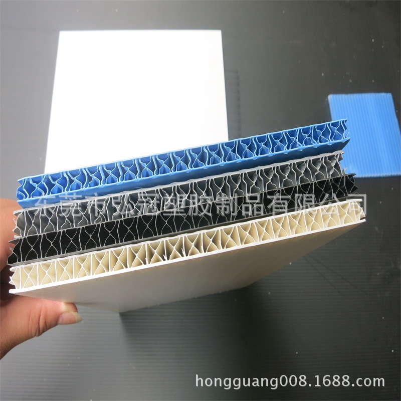 供应天津 PP塑料防静电瓦楞板 黑色中空板 塑料万通板