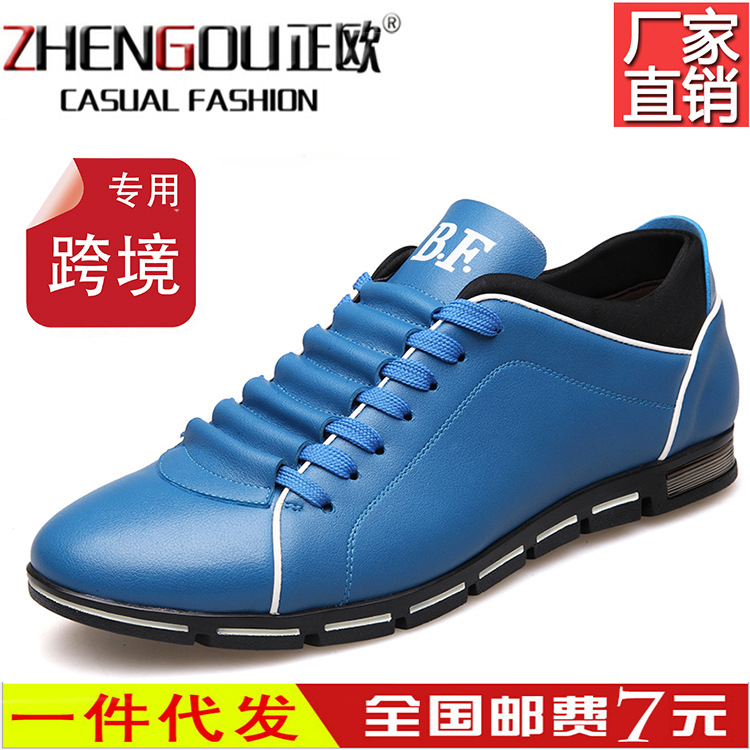 速卖通跨境专供四季运动休闲男鞋系带男士透气时尚潮流低帮鞋单鞋