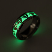 Fashion Luminous Dragon Pattern Stainless Steel Ring Wholesale display picture 9