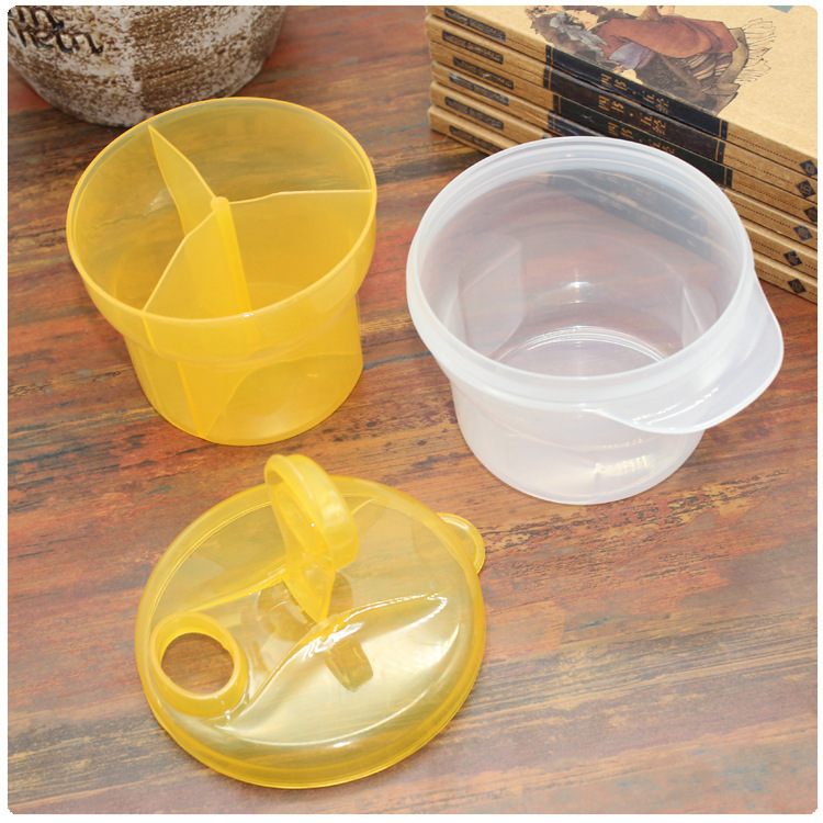 2021新款3格旋转宝宝奶粉盒双层可拆转动奶粉储存格PP婴儿奶粉盒|ms