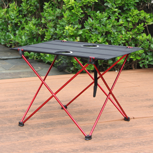 Outdoor ultra-light aluminum alloy portable folding table picnic table tea table camping barbecue square table small size
