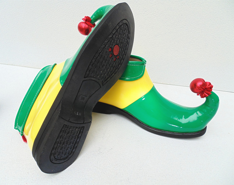 Nuevos zapatos de payaso cos anime rendimiento suministros cuerno mágico zapatos payaso vestido divertido zapatos divertidos