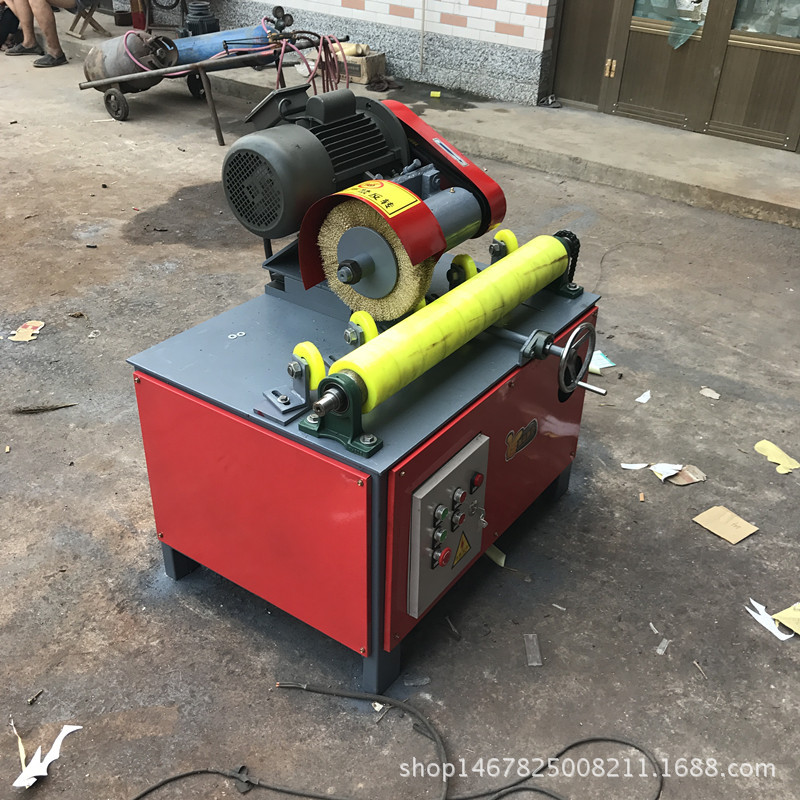 外圆除锈镜面抛光机钢管除锈机圆管打磨机外圆抛光机圆管除锈