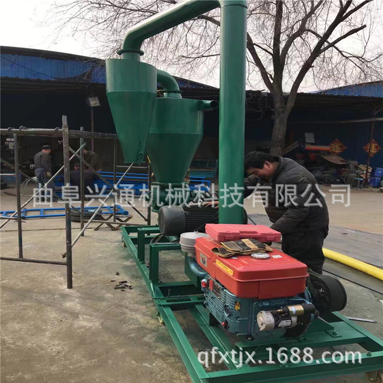150型柴油气力吸粮机价格 装罐储存卸料用气力输送机