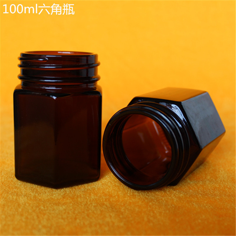 厂家货源100ml茶色广口片剂瓶胶囊保健品瓶可配盖现货供应