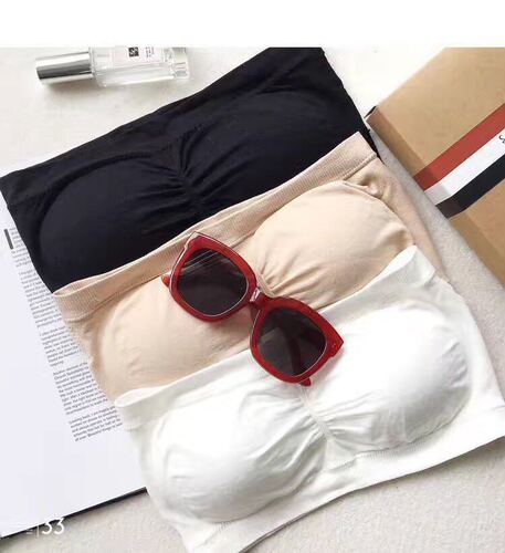 All-in-one strapless underwear for women, wrap-top tube top, one-line student bottoming, anti-exposure, push-up, non-slip, beautiful back bra