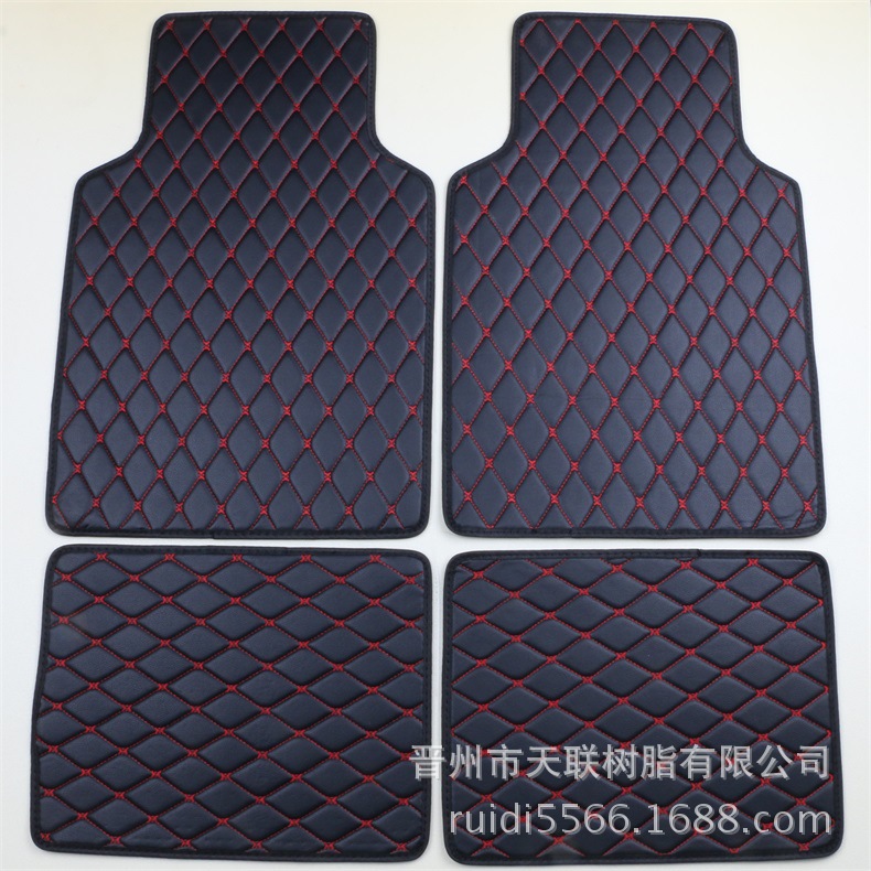 通用脚垫外贸右舵通用出口汽车通用款汽车脚垫皮革钉底防滑四件套