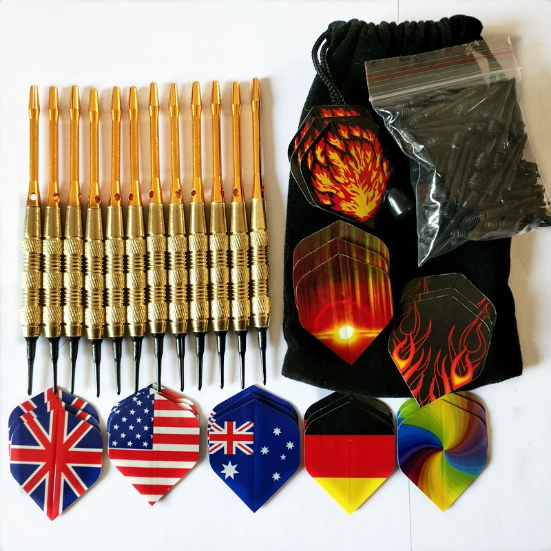 Медные безопасные металлические дротики, сумка для хранения, 18G, алюминиевый сплав, 12 штук, 100 штук, 252G