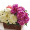 5 French peony single flower head 18 -layer petals blooming peony simulation flower wedding flower walls with silk flowers