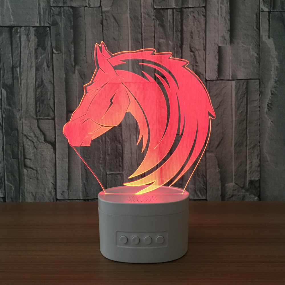 3D灯 蓝牙音箱灯 五彩led灯礼品台灯小夜灯