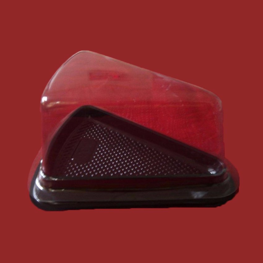 批发三角形切块蛋糕盒慕斯盒小西点盒透明吸塑盒三角盒200个