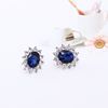 Accessory, fashionable sapphire pendant, chain, set, Aliexpress, European style, wholesale