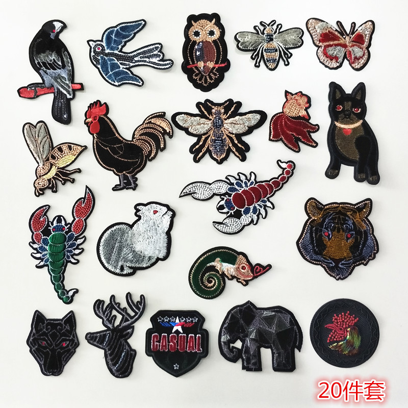 需手缝爆款户外刺绣臂章麦迪克风格3d刺绣花布贴 牙刷绣卡通布贴