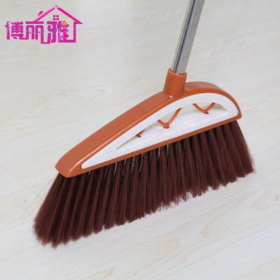 博丽雅扫把家用扫地不锈钢杆加大加厚5排丝软毛扫把|ms