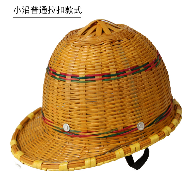 安全帽竹帽子夏季建筑施工防砸竹编工人防晒透气劳保帽批发直销|ms