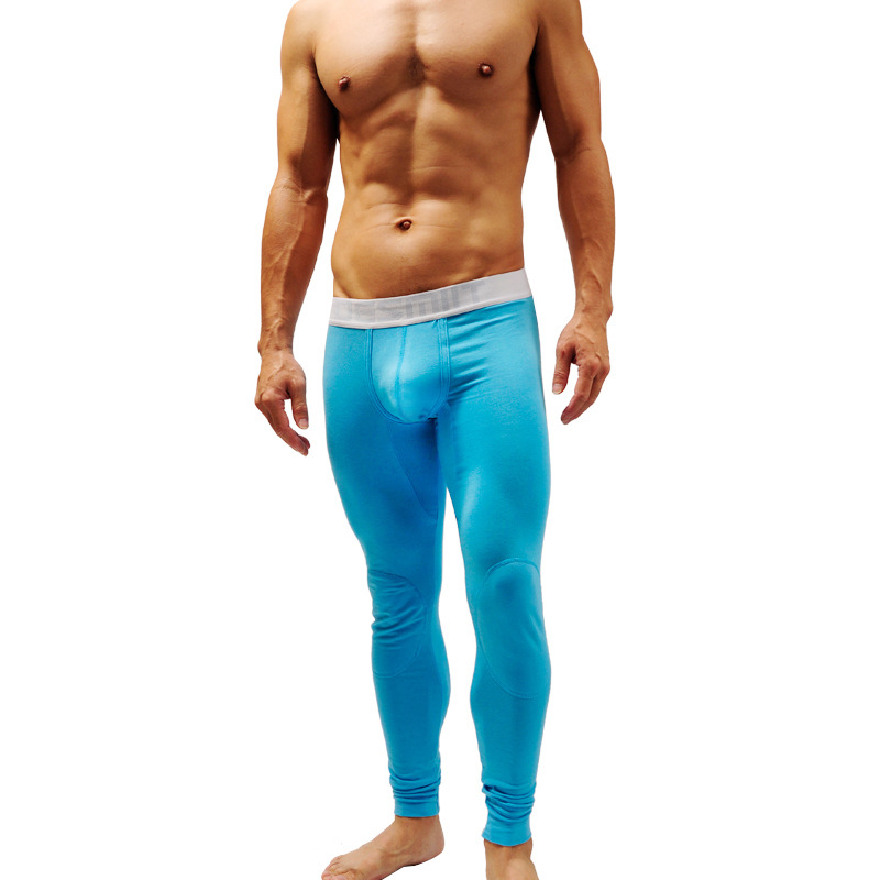 Desmiit Long Johns Thin Youth Modal Men's Warm Long Underwear Leggings Solid Color Patch Pants Men U117