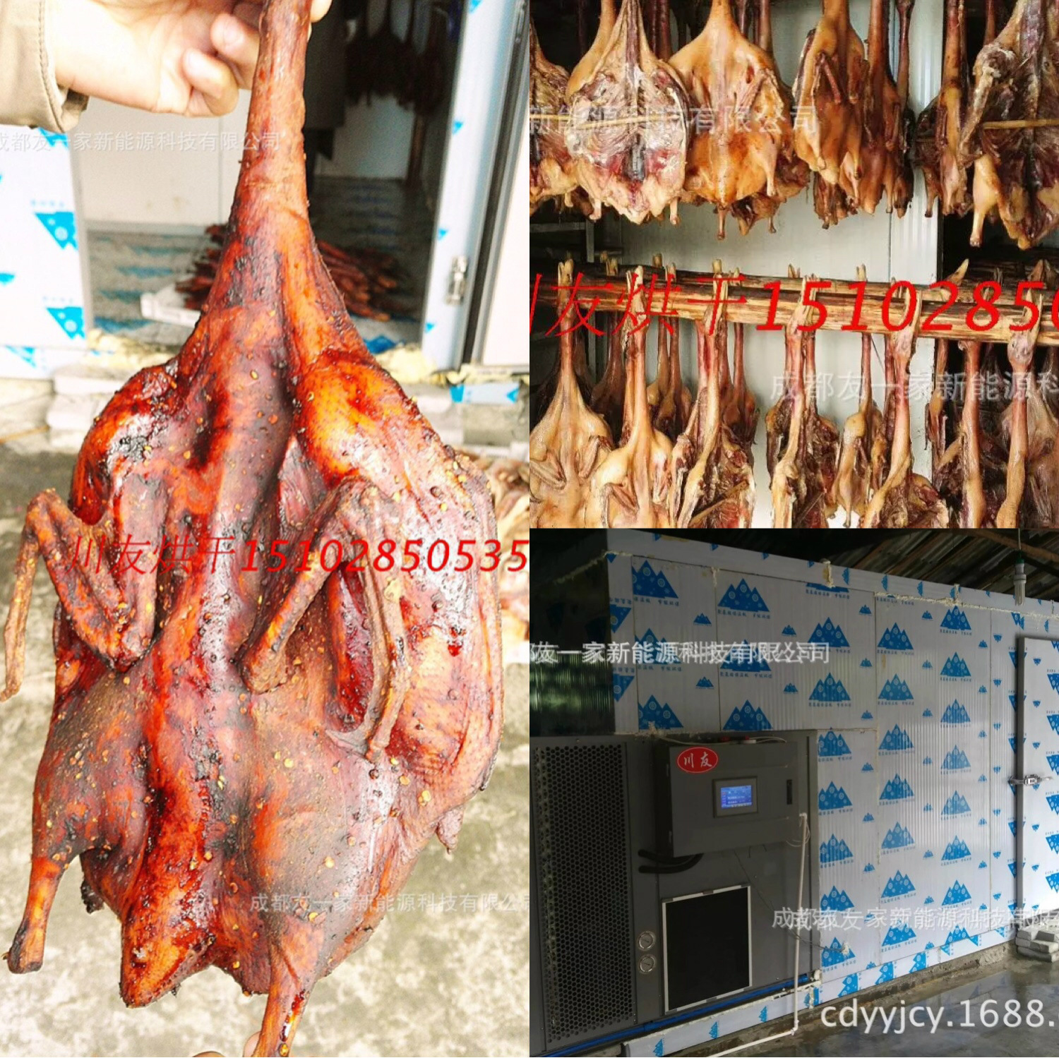 九尺板鸭烘干除湿一体机，川友空气能腊板鸭烘干机