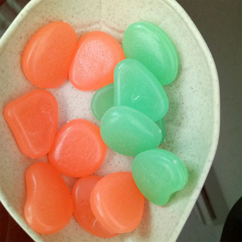 批发夜光石造景装饰用夜光石 高亮夜光鹅卵石 鱼缸夜光装饰夜光石