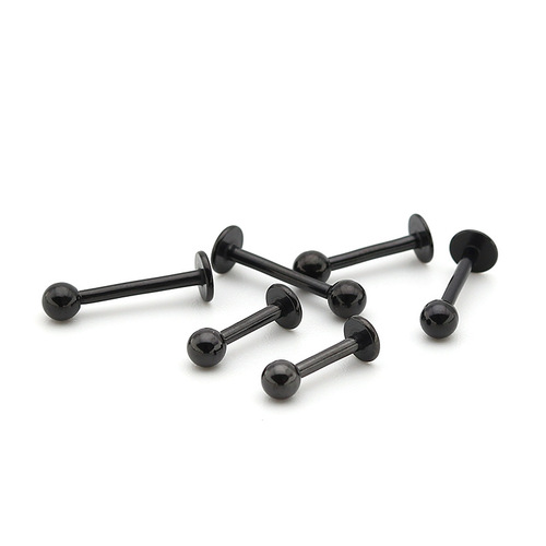 Amazon European and American titanium steel stainless steel round ball lip nails punk jewelry body piercing jewelry factory direct sales