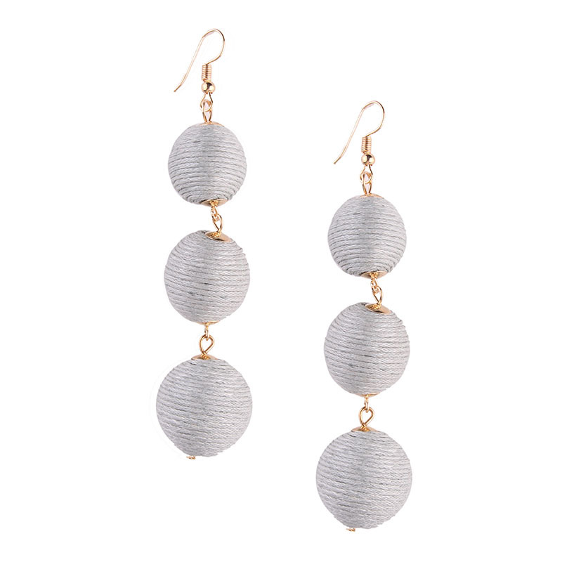 Occident and the United States alloy hand made earring (Silver)NHJQ9192-Silver