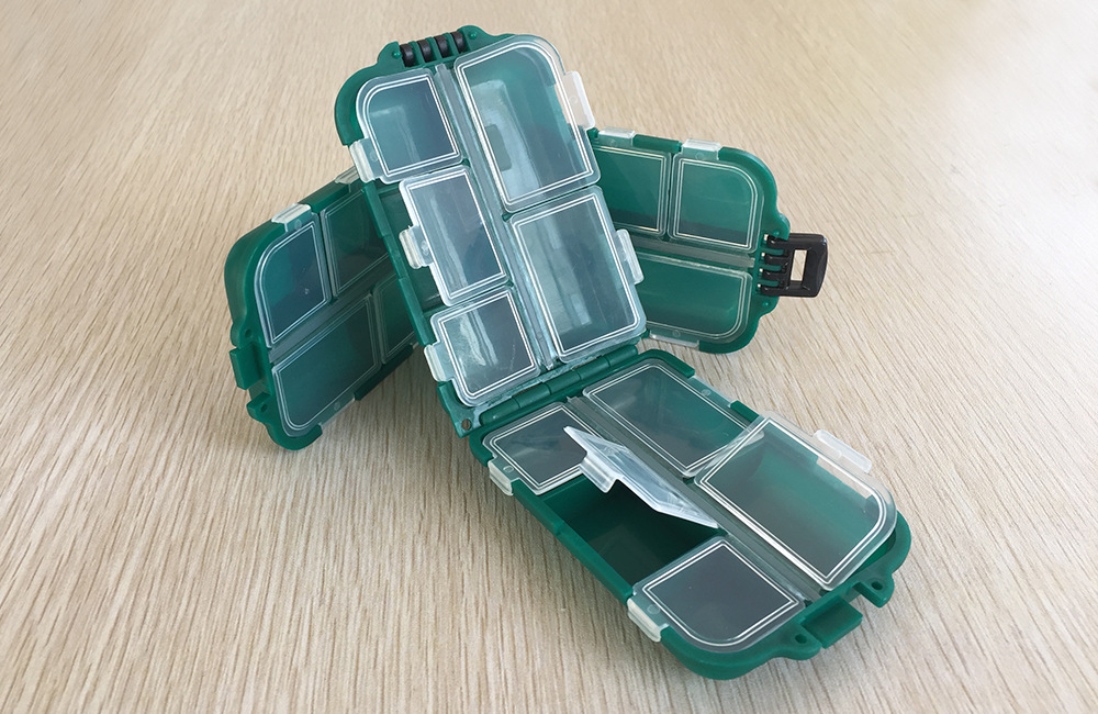 Boîte de pêche pour hameçons et accessoires en vert_voghion.com