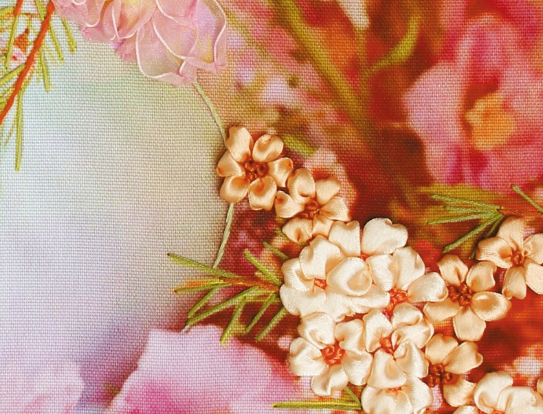 Oujin nianhua cinta bordado fábrica directa color impresión colgante pintura floral fragancia sala de estar entrada pintura decorativa